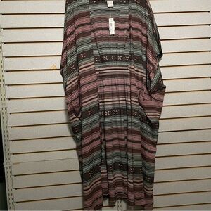 Women's Ariat Picture Perfect Duster Southwest‎ Serape Stripe XL XXL NWTS